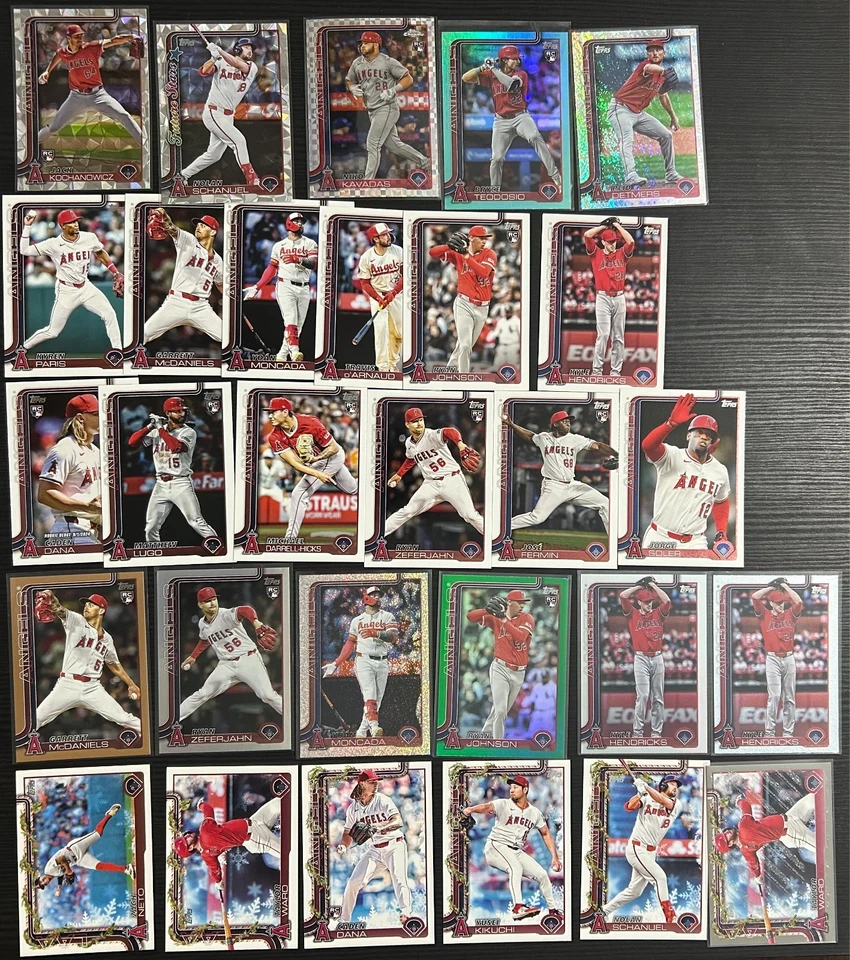2025 Topps Update & Holiday Angles Lot 29 Cards RCs Foils Parallels Inserts - Image 2 of 4