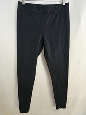 Matty M Black Stretch Pull On Leggings Pants Size M Made in USA Nylon Spandex