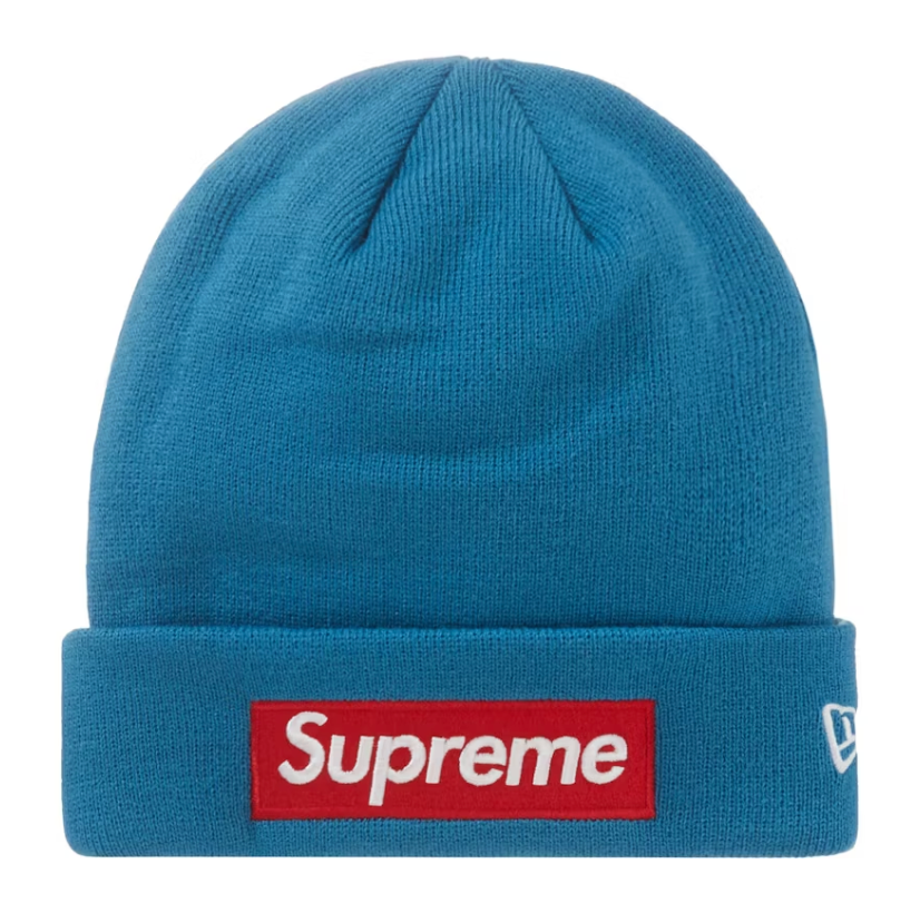 Supreme New Era Red Box Logo Beanie – BLUE (FW22) New in Bag | eBay