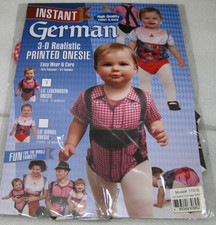 GERMAN 3-D PRINTED ONE PIECE LIL LEDERHOSEN 12 month baby Bavarian Apparel