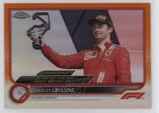 2022 Topps Chrome Formula 1 Orange & Red Refractor Charles Leclerc #182 1hu6