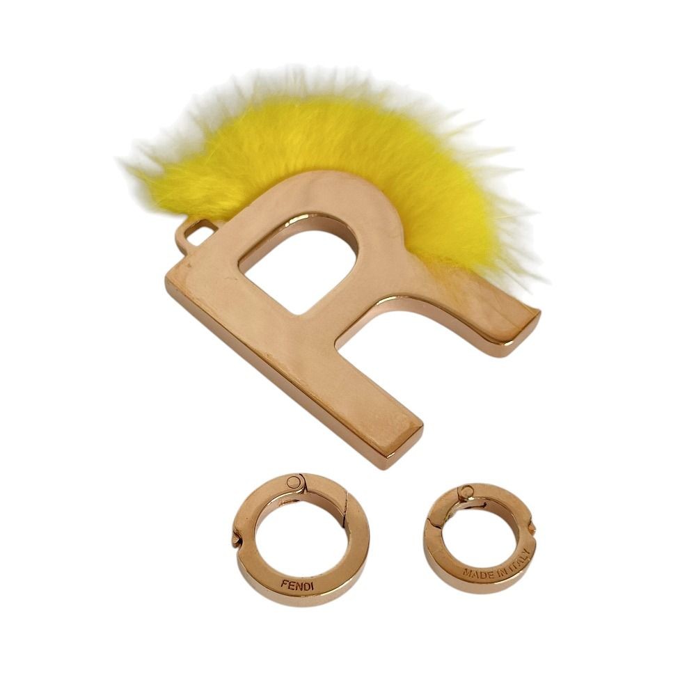 FENDI ABCLICK Initial Charm R Gold Yellow Metal W… - image 5
