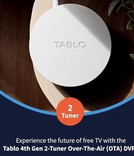 Tablo TV 4th Gen 2-Tuner Over-The-Air OTA DVR - Watch, Pause  Record Live TV,