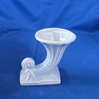 Vintage Original 1940s Nelson McCoy Cornucopia Flower Holder Blue Small Vase.