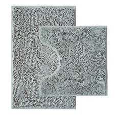 Bathroom Rugs Sets 2 Piece,Super Absorbent Chenille Bath Mats and U-Shaped To...