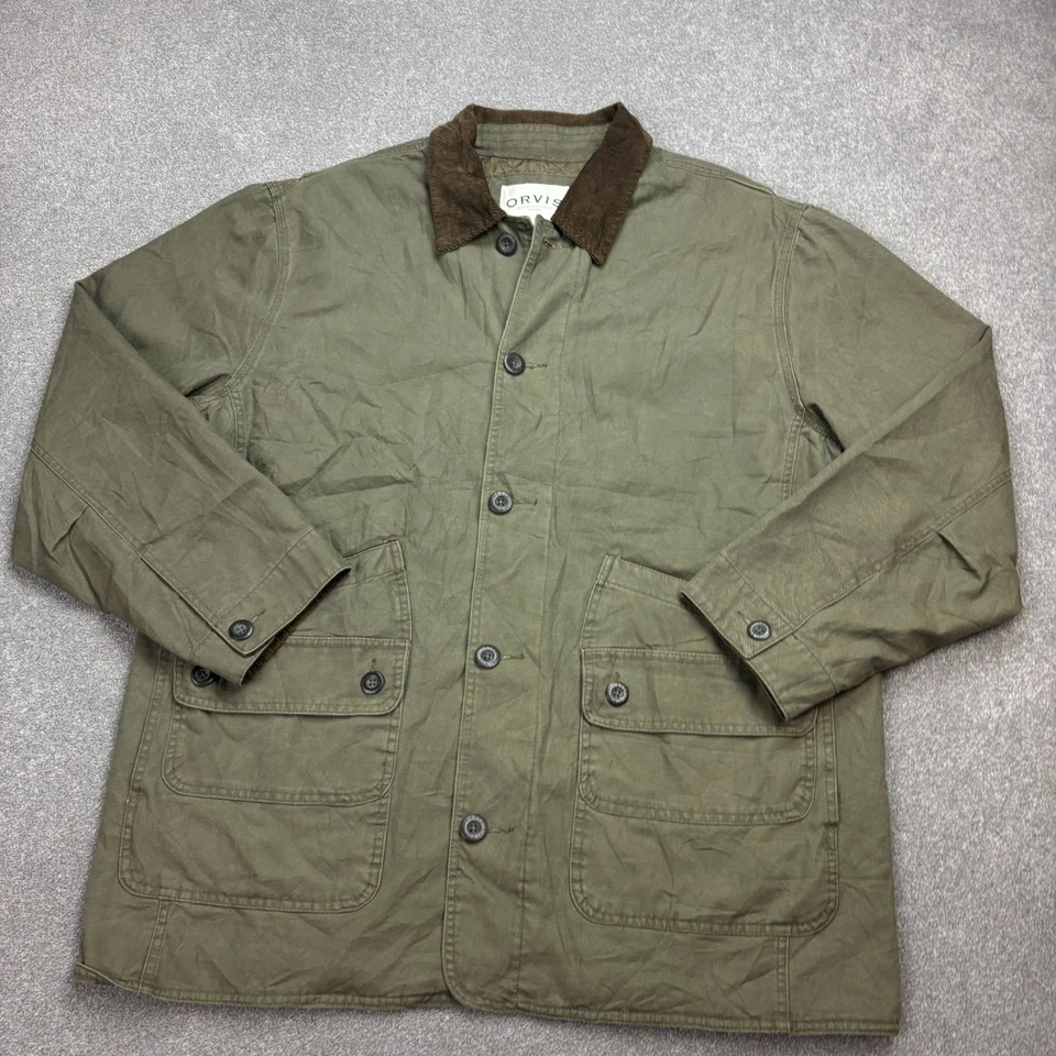Chaqueta Orvis Adulto X Grande Verde Caza Lona Granero Tareas Pana Forrada... - Imagen 2 de 4