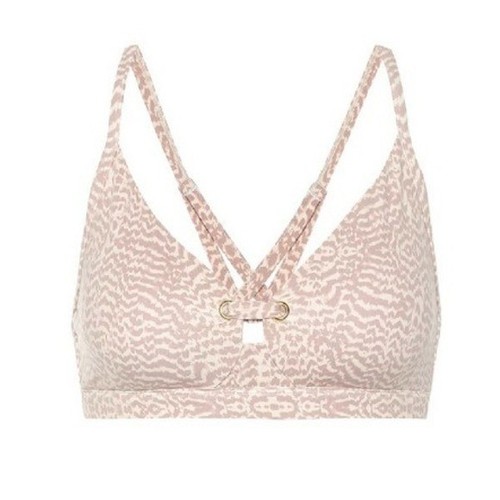 Varley Beige snake print lindley sports Bralette xs