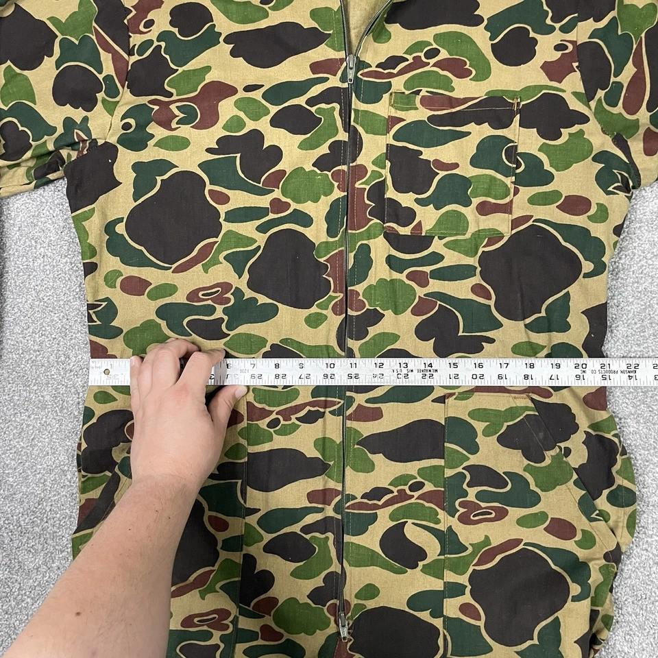 Vintage SafTbak Coveralls Mens XL ? Camo Full Zip Lined Hunting Outdoors See Pic - Image 4 of 4