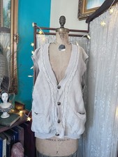 Vintage Large Eddie Bauer Cable Knit Vest with Pockets Size Large