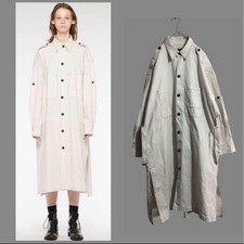 USED FALL/WINTER 2020 Y'S WIDE LONG COAT DRESS BY YOHJI YAMAMOTO GOOD