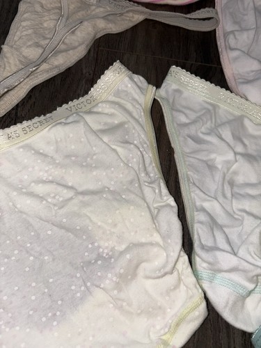 9 Vintage Victorias Secret Picot Trim VS Band Cotton Bikini/V-String Panties - Picture 14 of 22