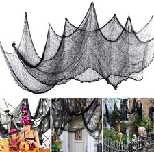 Halloween Creepy Cloth Black Gauze Spooky Haunted House Party Decoration Door Wi