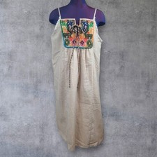 Velzera Embroidered Striped Dress with Tie Size 2XL Women's Plus