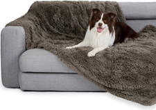 Waterproof Dog Blanket for Large Dogs, Cats, Puppy, Reversible Faux Fur Pet Thro