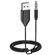  Bluetooth Aux Adapter for Car, USB Bluetooth 5.2 Receiver, 3.5mm Bluetooth 