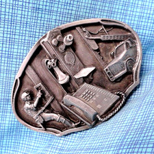 Lineman Belt Buckle Telephone Communications Worker Vtg Arroyo Grande .TAZ980.A