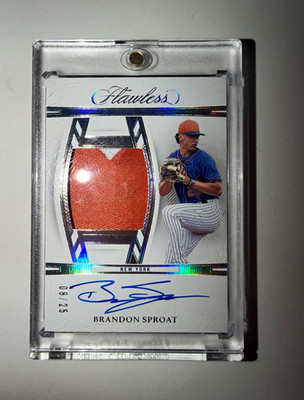 2024 Panini Flawless Draft Patch Autos Brandon Sproat Mets RC Auto 8/25 DPA-BS