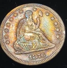 1876 S Seated Liberty Silver Quarter 25c High Grade Toned