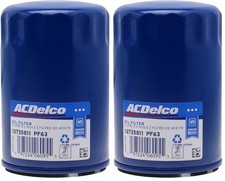 Professional Engine Oil Filter Blue Spin-On Automotive Filter PF63 2 Pack