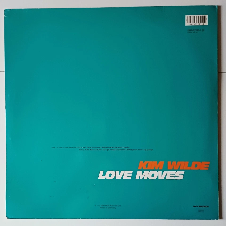Kim Wilde "Love Moves", Vinyl LP 33t, 1990 TBE - Photo 2/4