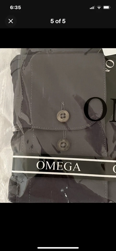 Camisa de vestir Omega Italia para hombre 3XL 19-191/2, 34-35 manga larga nueva con etiquetas bolsa sellada153145 Foto 2 de 4