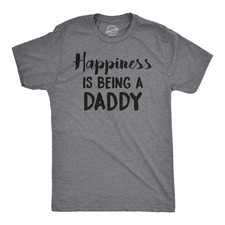 Camiseta Para Hombres Happiness Is Being a Daddy Divertida Día del Padre Familia Orgulloso Papá