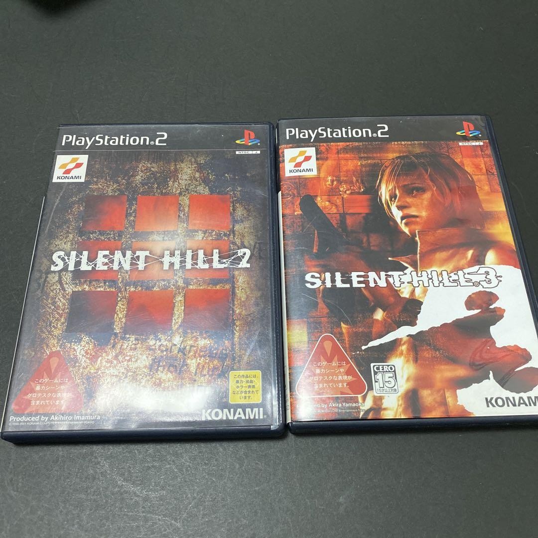 PS2 Silent Hill 2 & 3 game sets lot of 2 Konami Sony from Japan