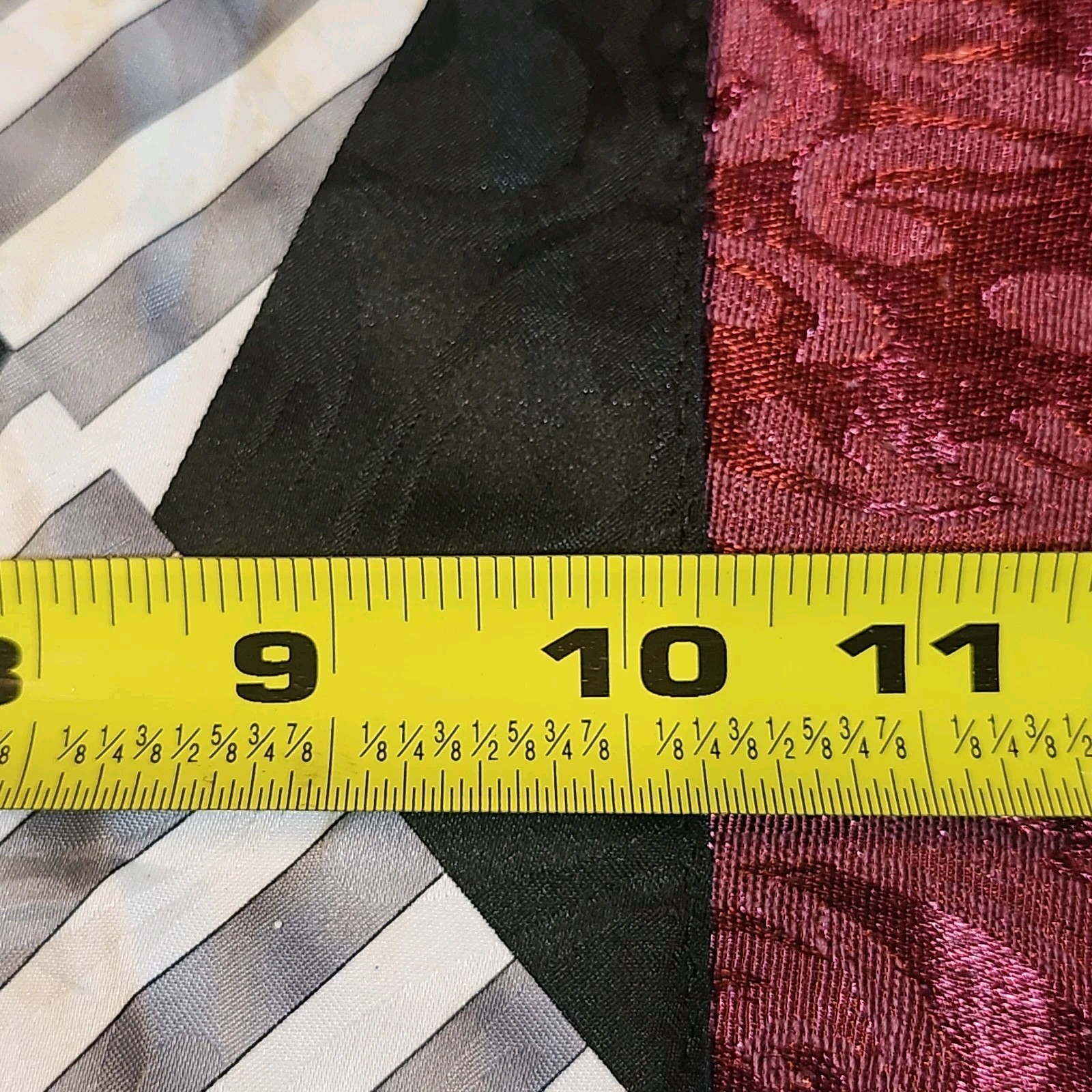 Vintage Phineas Creed Black + White Abstract 100% Polyester Pocket Square 10" image 4