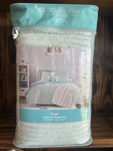 Koolaburra by Ugg Lux Twin Comforter Set Soothing Sea New