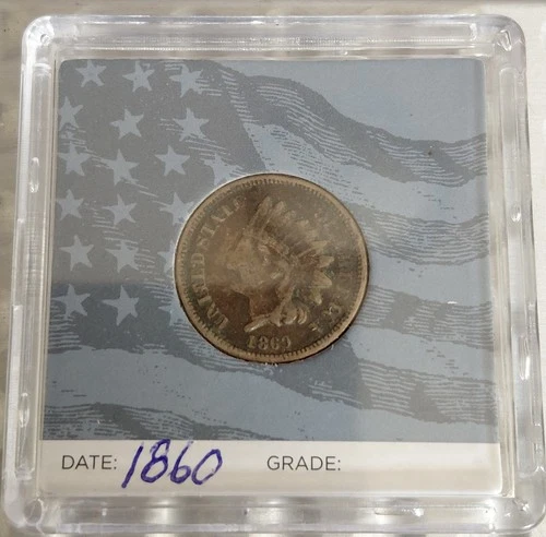 United States Indian Head Cent Coin Dated 1860. Good Condition.