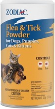 Zodiac Flea Tick Powder with Shaker Top for Dogs Puppies Cats Kittens 6 oz