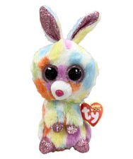 Ty Beanie Boos - Bloomy the Rabbit, Glitter Eyes, MWMT Stuffed Animal Toy