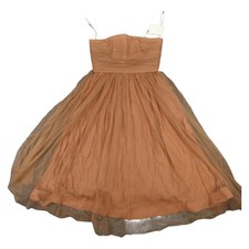 Zimmermann Dress Womens 2 Brown Tullie Strapless Midi Prom Cocktail Tube 2 NWT