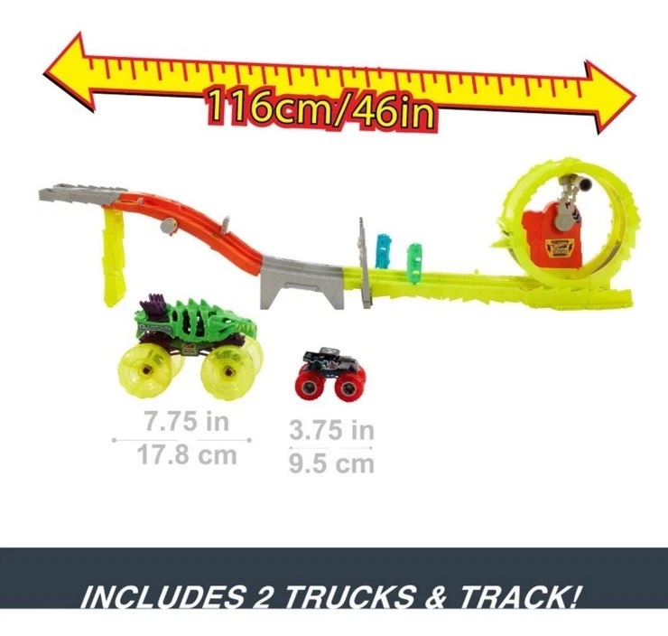Hot Wheels Monster Trucks Power Smashers Charge & Chase Challenge Track Set - Image 3 of 4