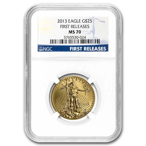 2013 1/2 oz American Gold Eagle MS-70 NGC (First Releases)