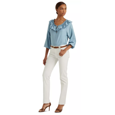 ralph lauren ruffle blouse