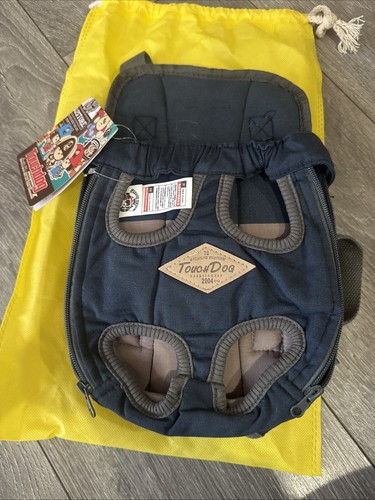 Touchdog Wiggle-Sack Small NAVY Fashion Designer Front and Backpack Dog Carrier - Picture 3 of 4