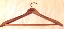 1960s Controversial Brooklyn NY Pilgrim Laundry Wood Hanger Est 1894 Closed 1974