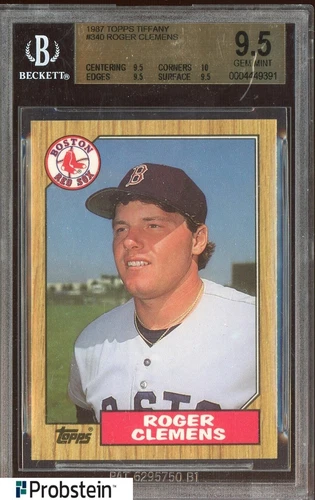 1987 Topps Tiffany #340 Roger Clemens Boston Red Sox BGS 9.5 GEM MINT