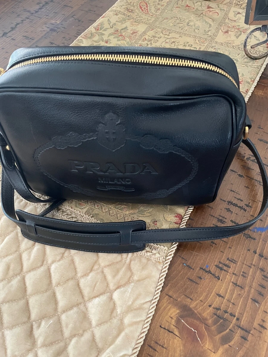 prada camera bag leather