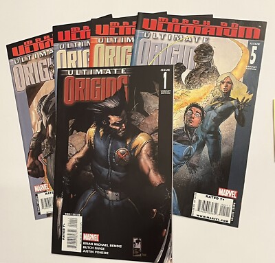 Ultimate Origins # 1, 2, 3, 4, 5 - Brian Michael Bendis - High Grade Lot VF/NM