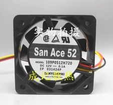 Sanyo 109P0512H720 12VDC 0.1A 52MM 3-Wire Inverter Cooling Fan