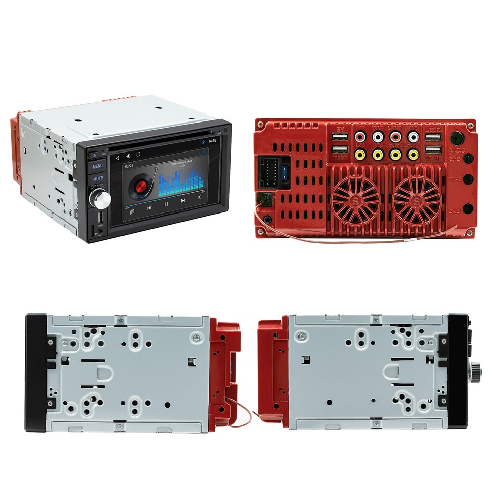 6.2" 2 DIN Car Stereo Carplay Android Auto CD DVD Player FM AM Radio