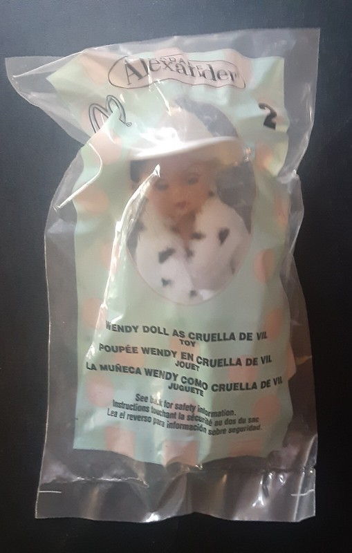 McDonalds Happy Meal Doll Madame Alexander Cruella De Ville 2004 New Package