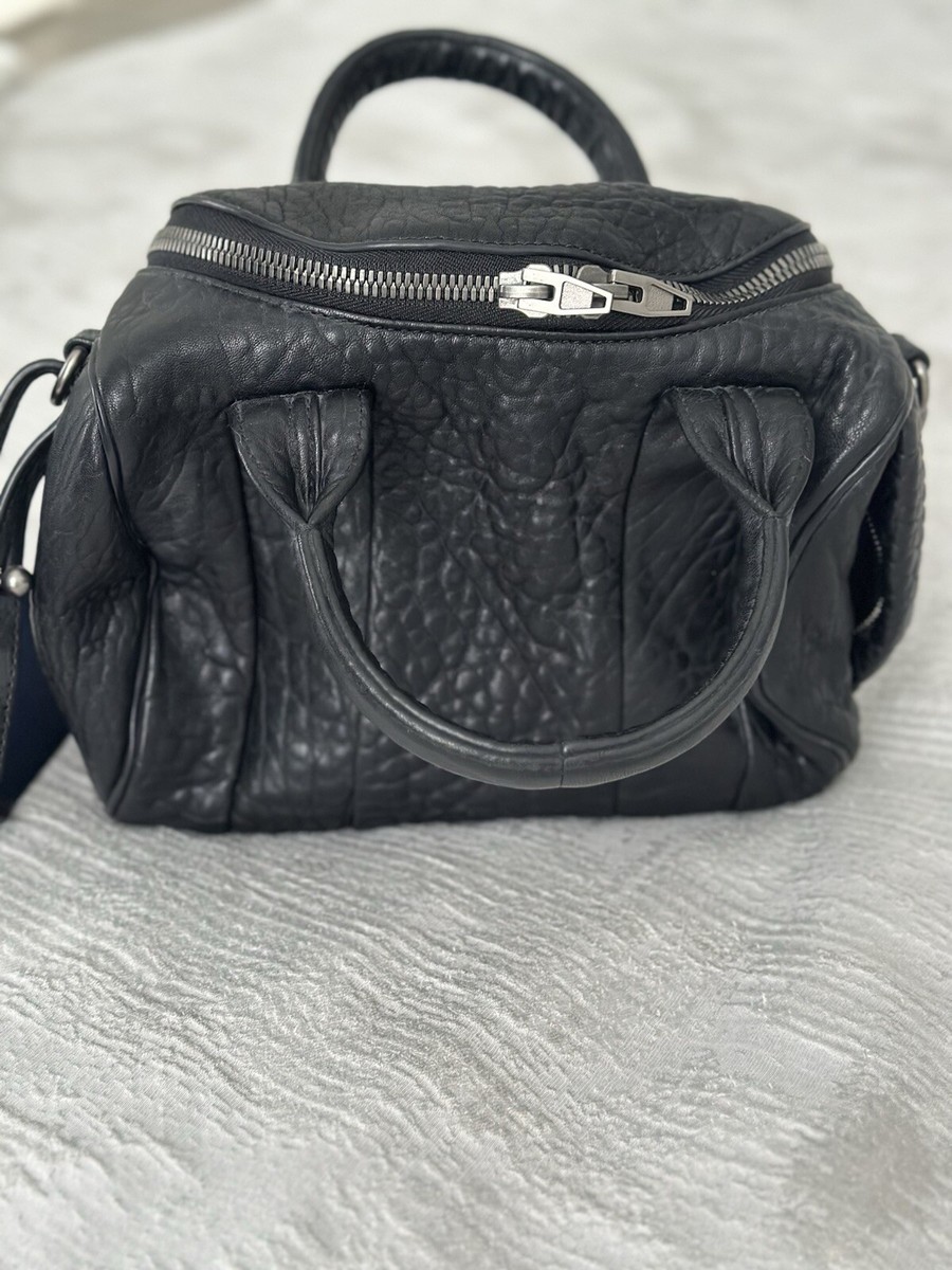 Alexander Wang Rocco Bag In black pebbled leather with hardware