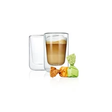 Blomus Nero Set 2 Insulated Cappuccino / Tea Glasses, Glass - 63654