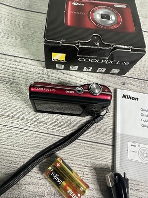Nikon COOLPIX L26 16.1MP Digital Camera - Red Won't Turn On Nikon COOLPIX L26 16.1MP Digital Camera - Red Won't Turn On