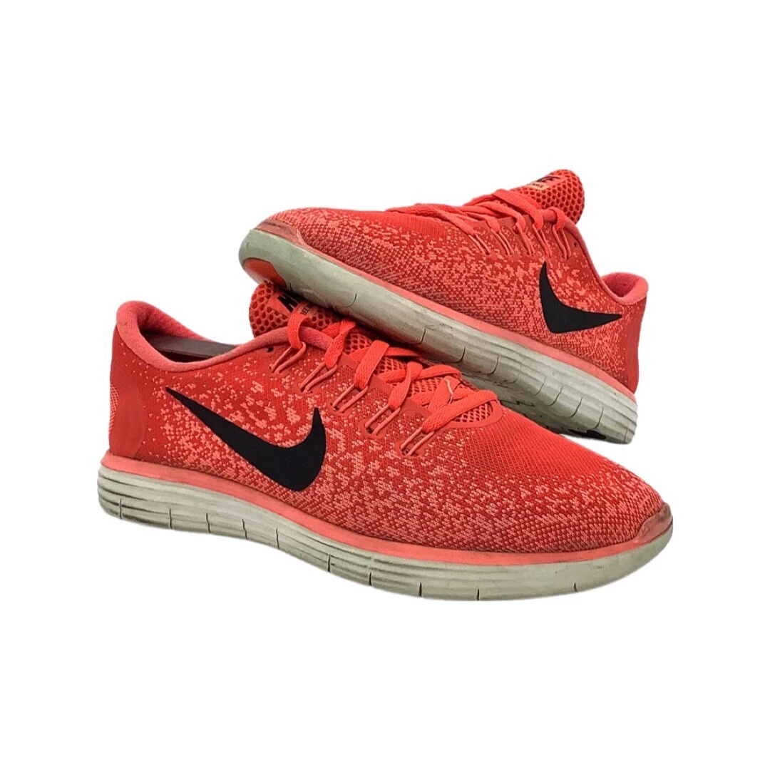 Nike Free Rn Distance Womens 8.5 Orange Black White eBay