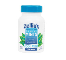 Zellie's 100 Xylitol Sugar Free Cool Mint Breath Mints Non-GMO, 250 Count