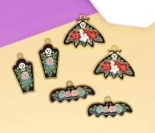 60Pcs new Halloween Charm bracelet necklace Pendants DIY Jewelry Making
